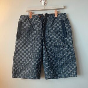 Gucci Jacquard Denim Shorts  - LOGOMANIA